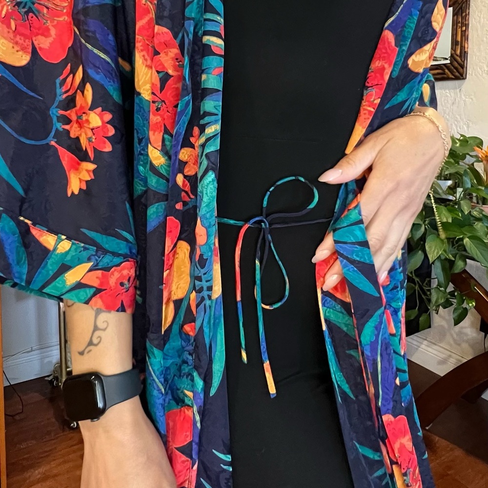 Bright Floral Duster Robe - Picture 6 of 7